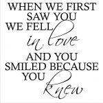 When we first saw you
